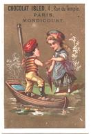 Figurina, Chromo, Victorian Trade Card. Chocolat Ibled. L'invito In Barca. L'invitation En Barque. Baster & Vieillemard - Ibled