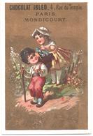 Figurina, Chromo, Victorian Trade Card. Chocolat Ibled. La Gerla. La Hotte. Baster & Vieillemard - Ibled