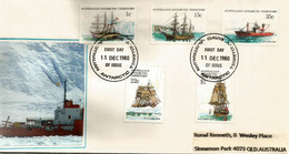 Paysage Antarctique, Histoire Des Bateaux & Voiliers Desservant L'Antarctique Depuis L'Australie, Sur Lettre - Lettres & Documents