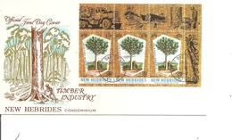 Nouvelles -Hébrides - Arbres ( FDC De 1989 à Voir) - Brieven En Documenten