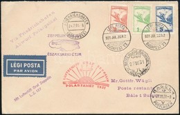 1931 Júli. 20. Északi Sarki Zeppelin Repülés 'BUDAPEST' - Maligin Jégtörő - 'BASEL' Igen Ritka Zeppelin Levél RRR! - Autres & Non Classés