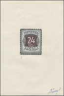 ~1960 Portó Bélyegterv '24' Légrády Sándor Aláírásával (45 X 55 Mm) - Other & Unclassified