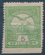 ** 1913 Turul 5f Alul Vágott, Papírránccal (törött / Folded) - Other & Unclassified