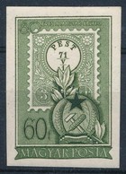 ** 1951 Bélyegnap 60f Vágott Bélyeg - Other & Unclassified