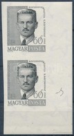 ** 1960 Arcképek (II.) 60f Tóth Bucsoki István ívsarki Vágott Pár (2.000) - Andere & Zonder Classificatie