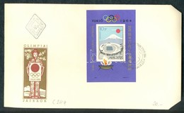 1964 Olimpia (II.)- Tokió Vágott Blokk FDC-n (5.000) - Andere & Zonder Classificatie