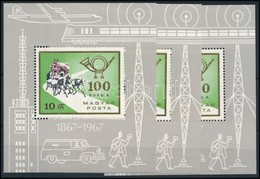 ** 1967 3 Db Magyar Posta 'talpas' Blokk (9.600) - Andere & Zonder Classificatie