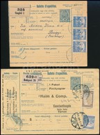 1910-1918 21 Db Csomagszállító Közte Több Utánvételes, Több Külföldre Küldött / 21 Parcel Cards, A Few C.O.D., A Few To  - Sonstige & Ohne Zuordnung