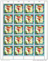 Luxembourg Feuille De 20 Timbres à 0,45 Euro. Cirque, Zirkus, Circus. Danseuse De Corde  EUROPA 2002 - Feuilles Complètes