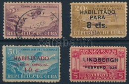 ** O Kuba 1928 Repülő Posta 4 Db Bélyeg - Andere & Zonder Classificatie