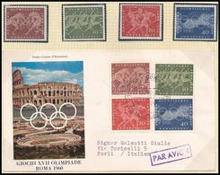 ** 1960 Római Olimpia (1 Blokk, 69 Bélyeg, 2 Levél) 12 Kiállítási Lapon - Andere & Zonder Classificatie