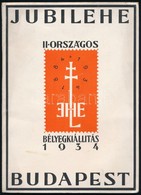 1934 Jubilehe Bélyegkiállítás Tájékoztató Füzete / Stamp Exposition Information Booklet - Andere & Zonder Classificatie
