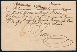 1831 Portós Levél / Unpaid Cover, Piros / Red 'Schemnitz' - 'PESTH' - Sonstige & Ohne Zuordnung