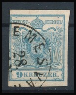 O 1850 9kr HP I Szürkéskék Dr Magistris P140 '(T)EMESVÁ(R)' Certificate: Steiner - Sonstige & Ohne Zuordnung