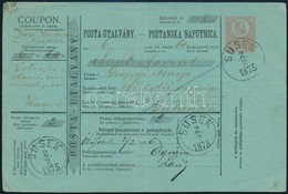 1875 Kétnyelvű Postautalvány 'SUSEK' - Palanka - Andere & Zonder Classificatie