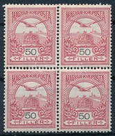 ** 1909 Turul 50f (VI. Vj) Négyestömb Bal Oldalon Elvált Fogak (8.000) - Other & Unclassified