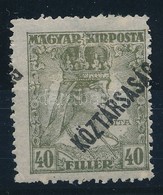 * 1918 Köztársaság/Zita 40f Eltolódott Felülnyomás - Other & Unclassified