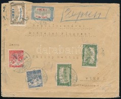 1918.07.05. Repülő Posta Sor + 1,95K Kiegészítő Bérmentesítés Ajánlott Légi Levélen Bécsbe / Mi 210-211 + 1,95K Addition - Other & Unclassified