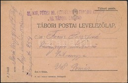 1916 Tábori Posta Levelezőlap / Field Postcard 'M.KIR. PÉCSI 19. NÉPFÖLKELŐ GYALOG EZRED 16. TÁBORI SZÁZAD' + 'FP 513' - Sonstige & Ohne Zuordnung