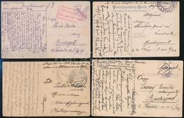 1915-1918 4 Db I. Világháborús Képeslap Haditengerészeti Postával - Other & Unclassified