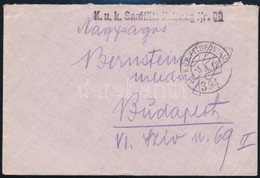 1917 Tábori Posta Levél / Field Post Cover 'K.u.k. Sanitäts Kolonne Nr. 63.' + 'FP 394 A' - Sonstige & Ohne Zuordnung