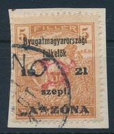 Nyugat-Magyarország II 1921 Arató 5f Bodor Vizsgálójellel (9.000) - Other & Unclassified