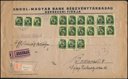 1945 (2. Díjszabás) Expressz Ajánlott Nagyalakú Távolsági Levél Betűs 19 X 1P/1P Bérmentesítéssel 'DEBRECEN' - 'M. KIR.  - Other & Unclassified