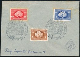 1949 UPU Sor FDC, Az 1Ft Papírránccal (enyhe Rozsda / Stain) - Sonstige & Ohne Zuordnung