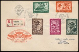 1950 DISZ (I.) Sor Ajánlott FDC-n - Sonstige & Ohne Zuordnung