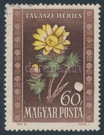 O 1950 Virág (I.) 60f A '0' Felett Nagy Fehér Folt - Sonstige & Ohne Zuordnung