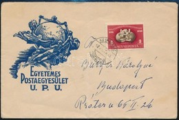 1952 UPU Blokkból Kitépett Bélyeg Futott Levélen - Other & Unclassified