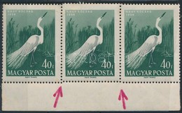 ** 1959 Madarak 40f ívszéli 3-as Csík érdekes Fogazással - Other & Unclassified