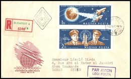 1962 Csoportos űrrepülés Vágott Pár Ajánlott Légi FDC-n - Other & Unclassified