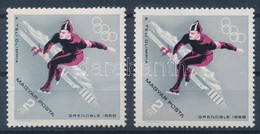 ** 1968 Téli Olimpia 2 Ft, Elcsúszott Sapka - Andere & Zonder Classificatie