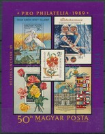 ** 1989 Pro Philatelia (I.) Blokk Zöld Sorszámmal (30.000) - Sonstige & Ohne Zuordnung