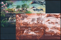 ** 2018 Bakonyi Dinoszauruszok Kisív Normál Változat + Különleges Egyszínű Nyomat (utóbbi Számozott, Kis Példányszámú) / - Sonstige & Ohne Zuordnung