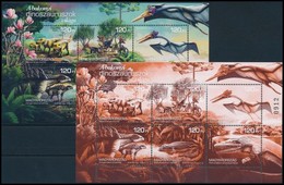 ** 2018 Bakonyi Dinoszauruszok Kisív Normál Változat + Különleges Egyszínű Nyomat (utóbbi Számozott, Kis Példányszámú) / - Andere & Zonder Classificatie