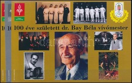 ** 2007 100 éve Született Dr. Bay Béla Vívómester 3 Db-os Emlékív Garnitúra (kézi Sorszámozás 0042) - Andere & Zonder Classificatie