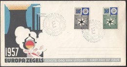 1957 Europa CEPT Sor Mi 704-705 FDC - Other & Unclassified