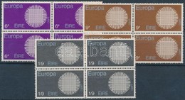 ** 1970 Europa CEPT Sor Négyestömbökben Mi 239-241 - Andere & Zonder Classificatie