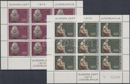 ** 1974 Europa CEPT Szobrok Kisívsor (apró Betapadás) Mi 1557-1558 - Andere & Zonder Classificatie