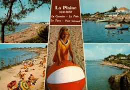Dep 44 , Cpm La PLAINE Sur MER , 454 , Multivues , Le Cormier , La Prée , La Tara , Port Giraud  (D9.4499) - La-Plaine-sur-Mer