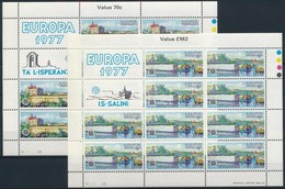 ** 1977 Europa CEPT: Tájképek Kisív Sor Mi 554-555 - Andere & Zonder Classificatie