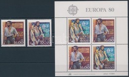 ** 1980 Europa Cept, Híres Emberek Sor Mi 1488-1489 + Blokk Mi 29 - Andere & Zonder Classificatie