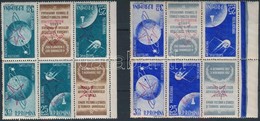 ** 1958 Űrkutatás Felülnyomott ívszéli Hatostömbök Mi 1717-1720 - Other & Unclassified