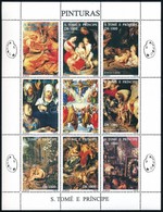 ** 1995 Festmény Kisív,
Painting Minisheet
Mi 1606-1614 - Sonstige & Ohne Zuordnung