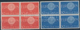 ** 1960 Europa CEPT Sor 4-es Tömbökben Mi 720-721 - Other & Unclassified