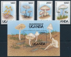 ** 1991 Gomba Sor 4 Darabja + Blokk,
Mushroom Set 4 Values + Block
Mi 953-956 + 146 - Andere & Zonder Classificatie