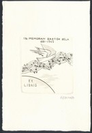 Gyarmati Lea (1938-): Ex Libris In Memoriam Bartók Béla. Rézkarc, Papír, Jelzett, 7,5x6,5 Cm - Andere & Zonder Classificatie