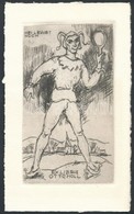 Rudolf Koch (1876 -1934): Ex Libris Otto Holl, Rézkarc, Papír, Jelzés Nélkül, 10,5×6 Cm - Andere & Zonder Classificatie